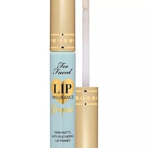 🩵RARE & HTF Too Faced Lip Insurance Smoothing Anti-Feathering Lip Primer New